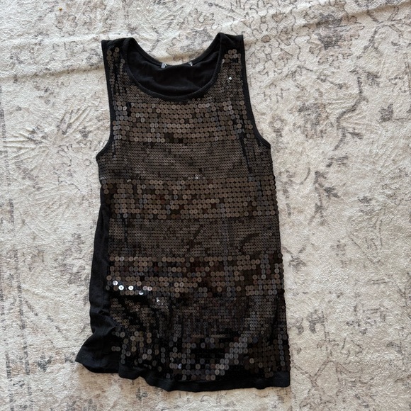 Y2K Black Sequin Glam Tank Top - Picture 4 of 4